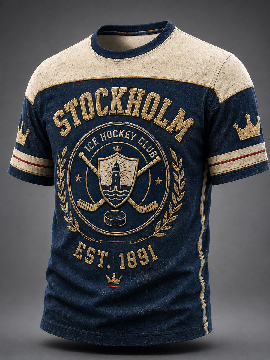 Herrtröja med korta ärmar från Djurgården Hockey, Sverige