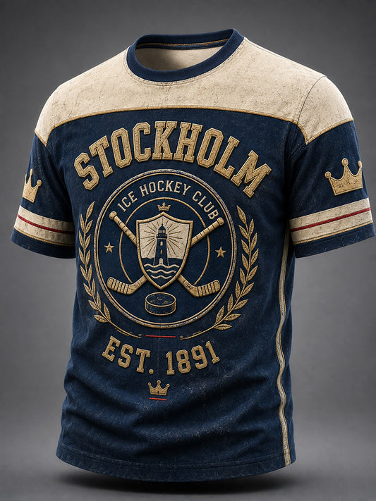 Herrtröja med korta ärmar från Djurgården Hockey, Sverige
