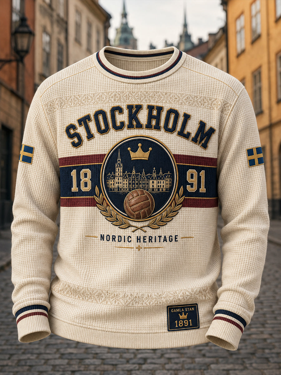 Herrtröja med vafelstruktur och lång ärm från Djurgårdens IF, Sverige