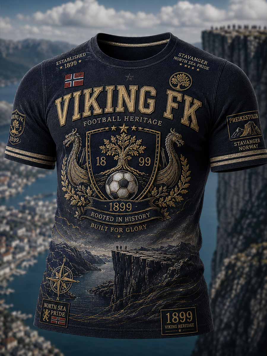 Herrer Viking FK T-skjorte med mønstertrykk