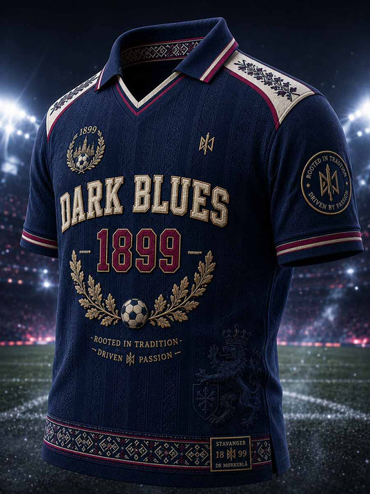 Herrepolo med Viking FK-mønster og trykk