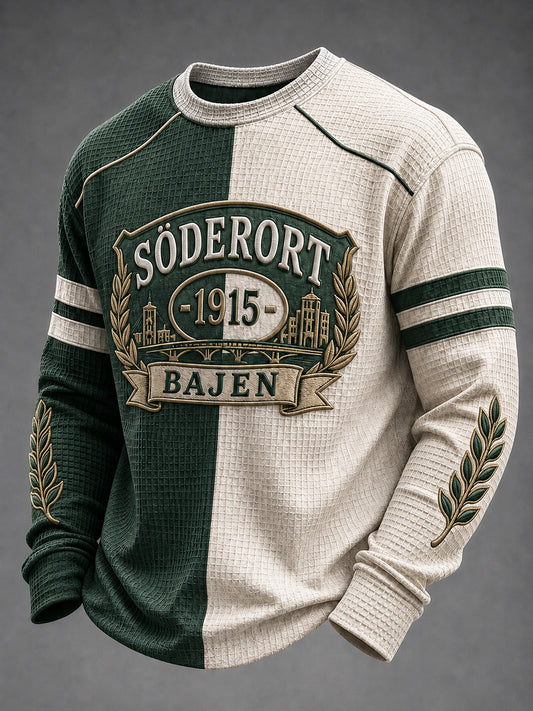 Grönvitt Heritage Fotbollsklubb Våffelstickad T-shirt
