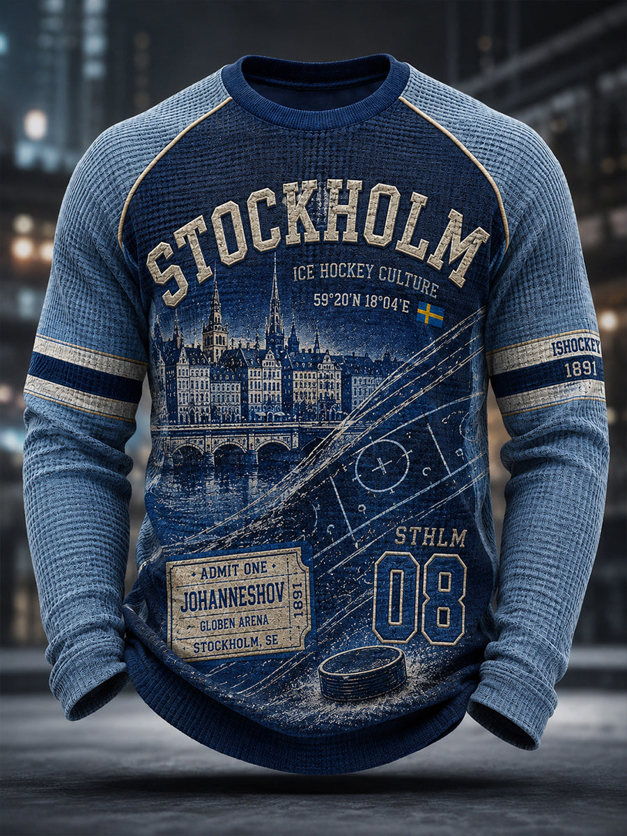 Herrkläder i vintagestil från Stockholm, Sverige – ishockey med lång ärm