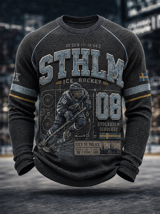 Herrkläder i vintagestil från Stockholm, Sverige – ishockey med lång ärm