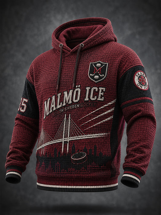 Herrarnas svenska ishockeytröja Malmö Redhawks Lovers Våffeltröja med lång ärm