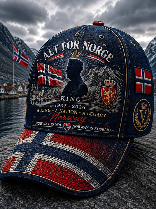 Unisex Norge Harald Mønster trykt hatt