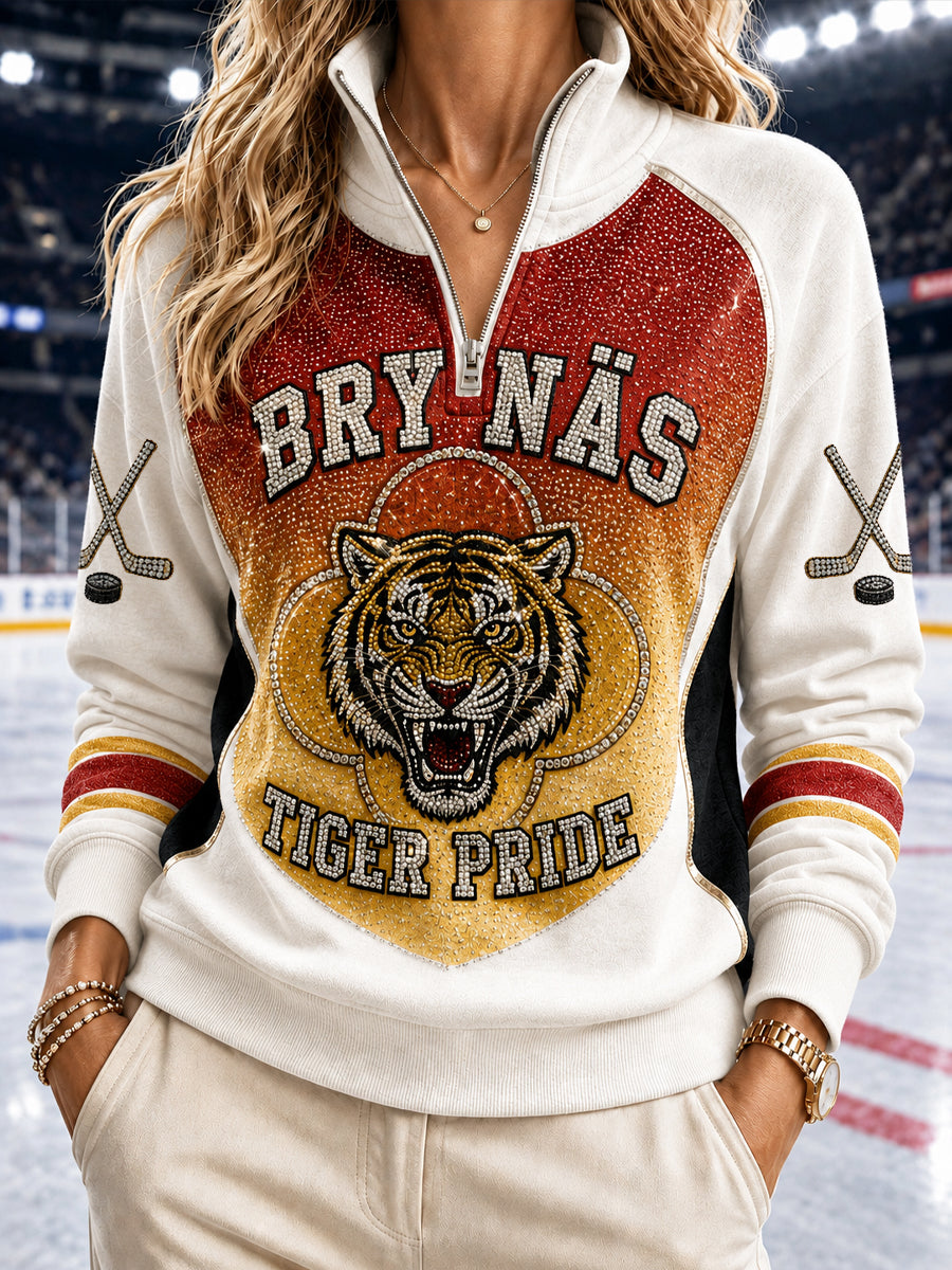 Brynäs Röd Guld Tiger Hockey Damtröja