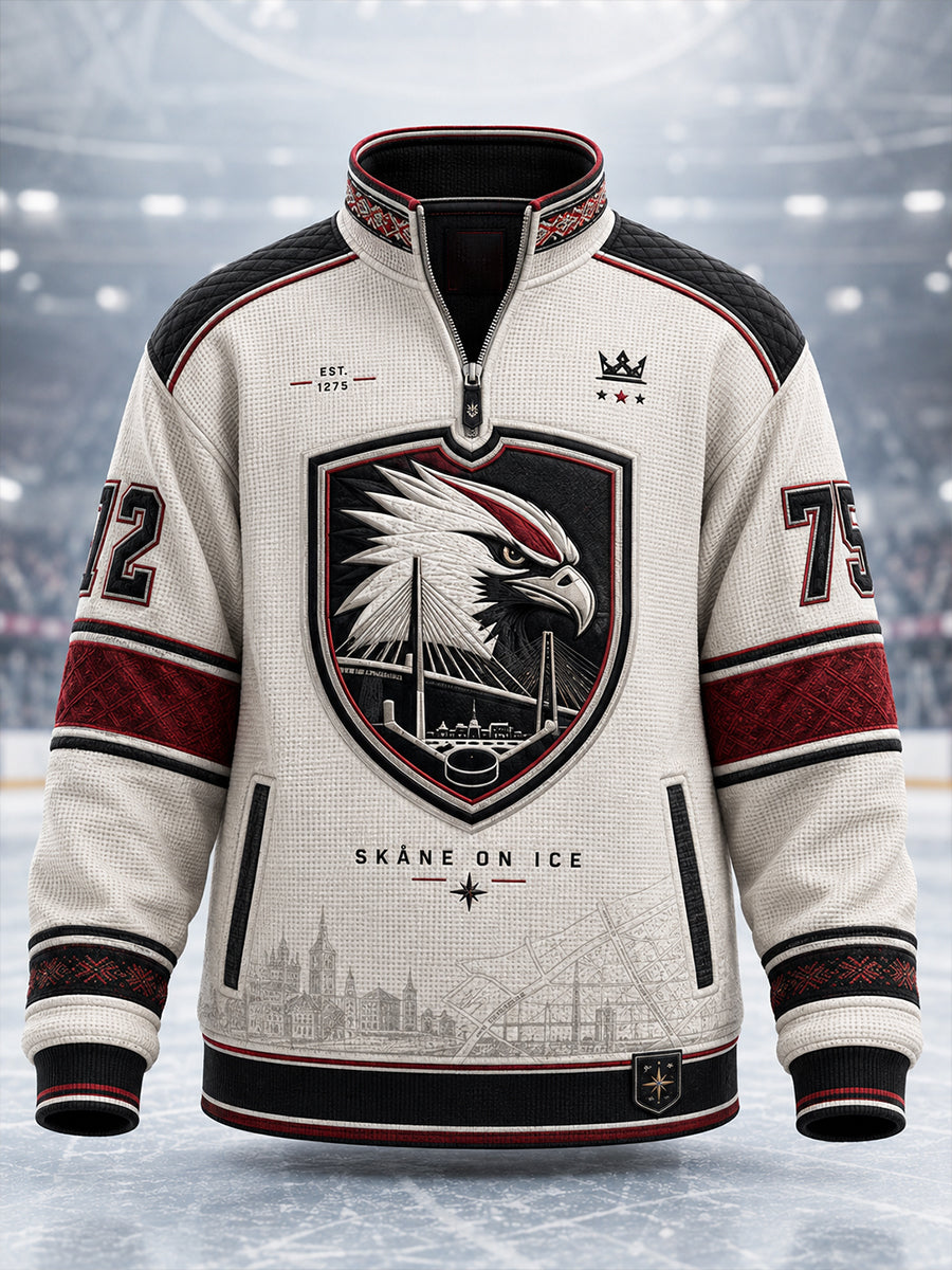 Herrarnas svenska ishockeytröja Malmö Redhawks Fans Lover Våffeltröja med lång ärm