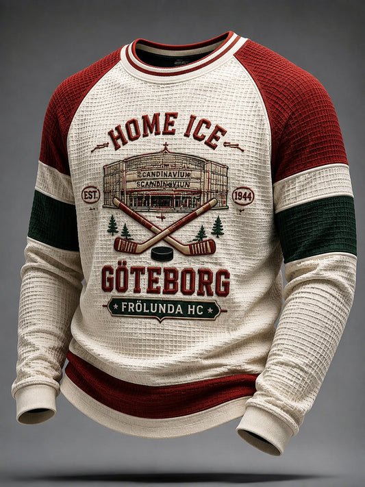 Mäns Frölunda HC 1944 Klassiska Hockey Våffle T-shirt