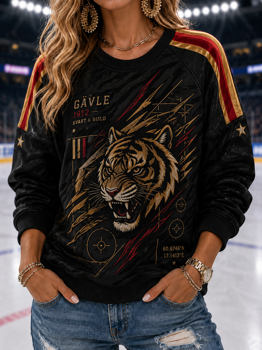 Damernas svenska ishockeylag Brynäs IF-tröja med raglanärmar