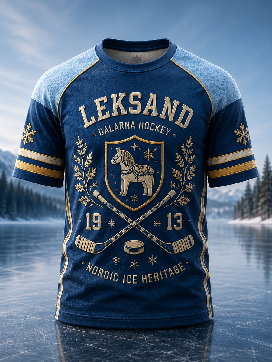 Herrligan Svensk ishockey Leksands IF Fans Älskare kortärmad t-shirt