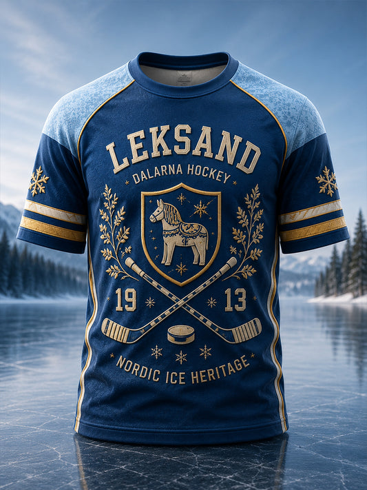 Herrligan Svensk ishockey Leksands IF Fans Älskare kortärmad t-shirt