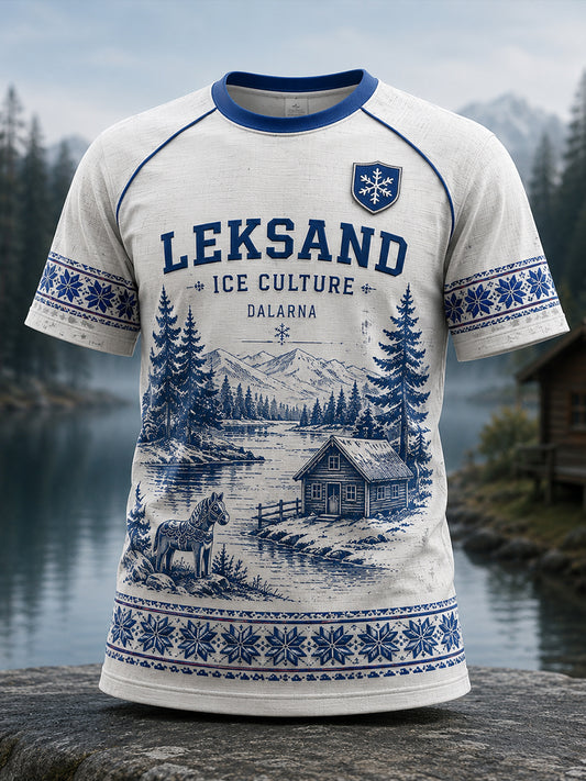 Herrligan Svensk ishockey Leksands IF Fans Älskare kortärmad t-shirt