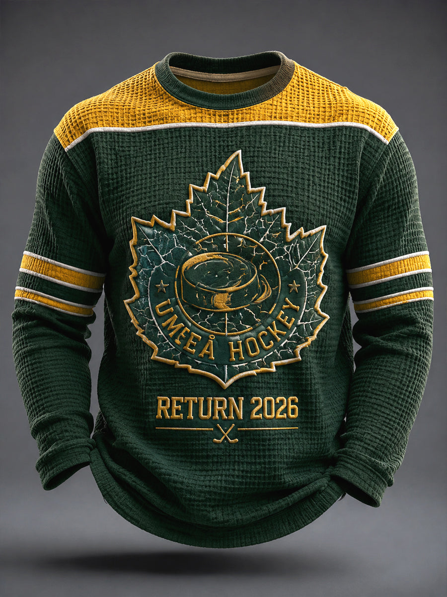 Björklöven återvänder till SHL 2026 Heritage Hockey våffelvävd t-shirt