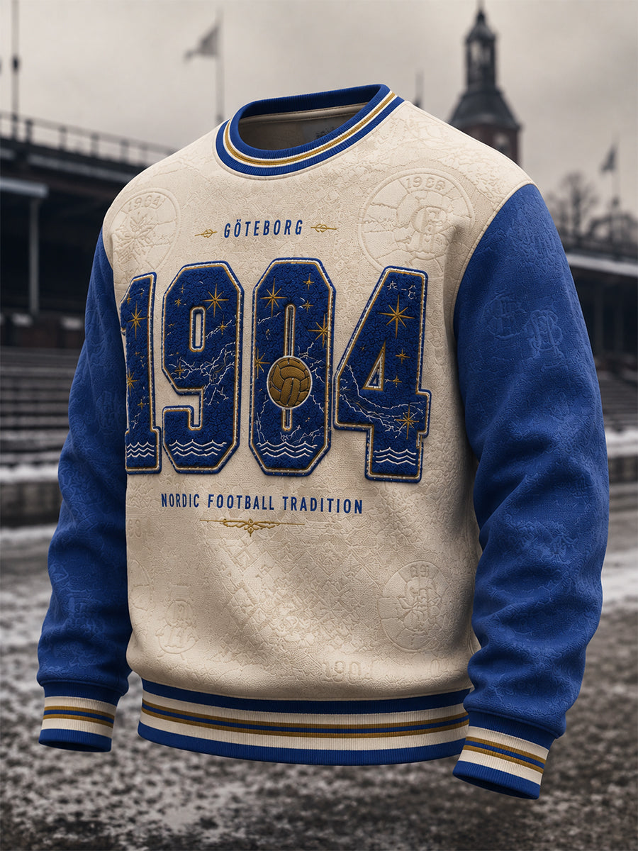 Herrtröja med rund halsringning i retrostil från IFK Göteborg – för fotbollsentusiaster