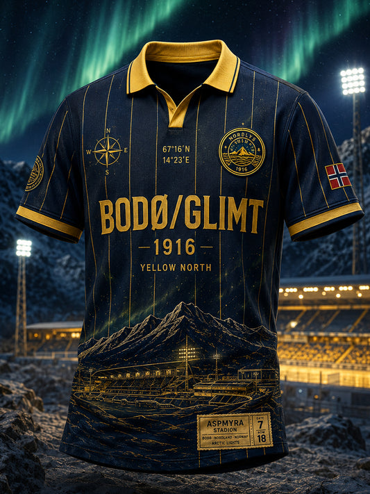 Menns norsk fotball Bodø/Glimt fans elskere kortermet skjorte