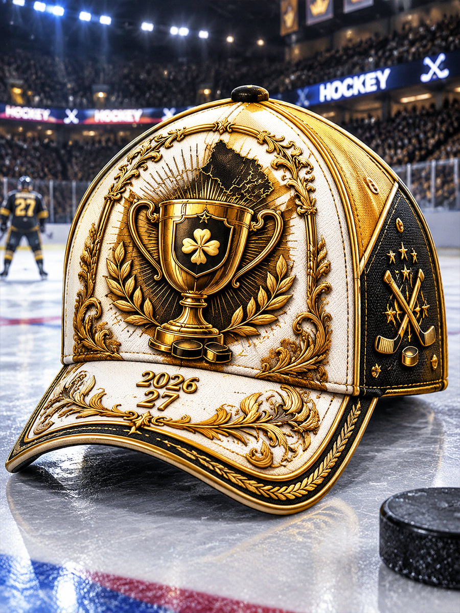 Brynäs IF svensk ishockeymönstrad mössa med patchworktryck
