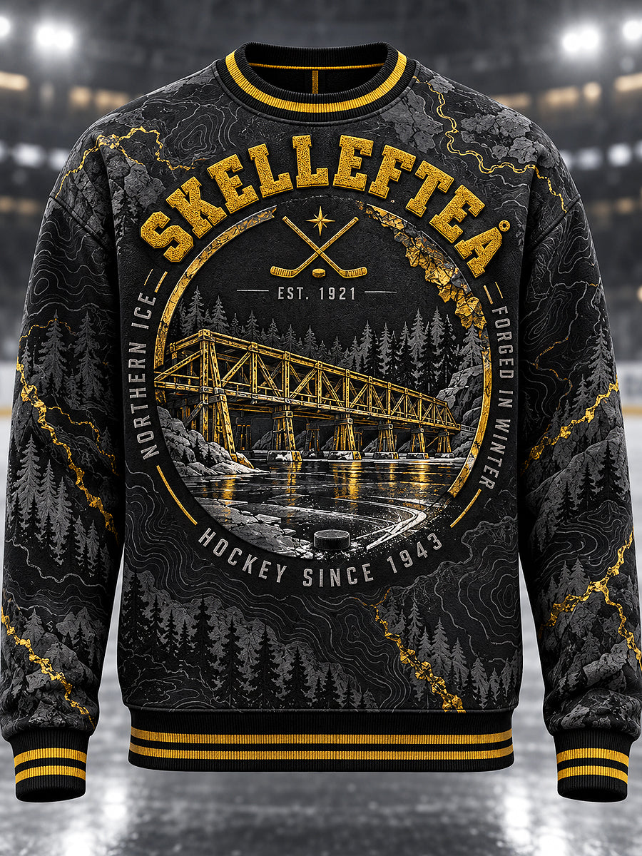 Herrtröja med konsttryck från Skellefteå AIK, långärmad och rund hals