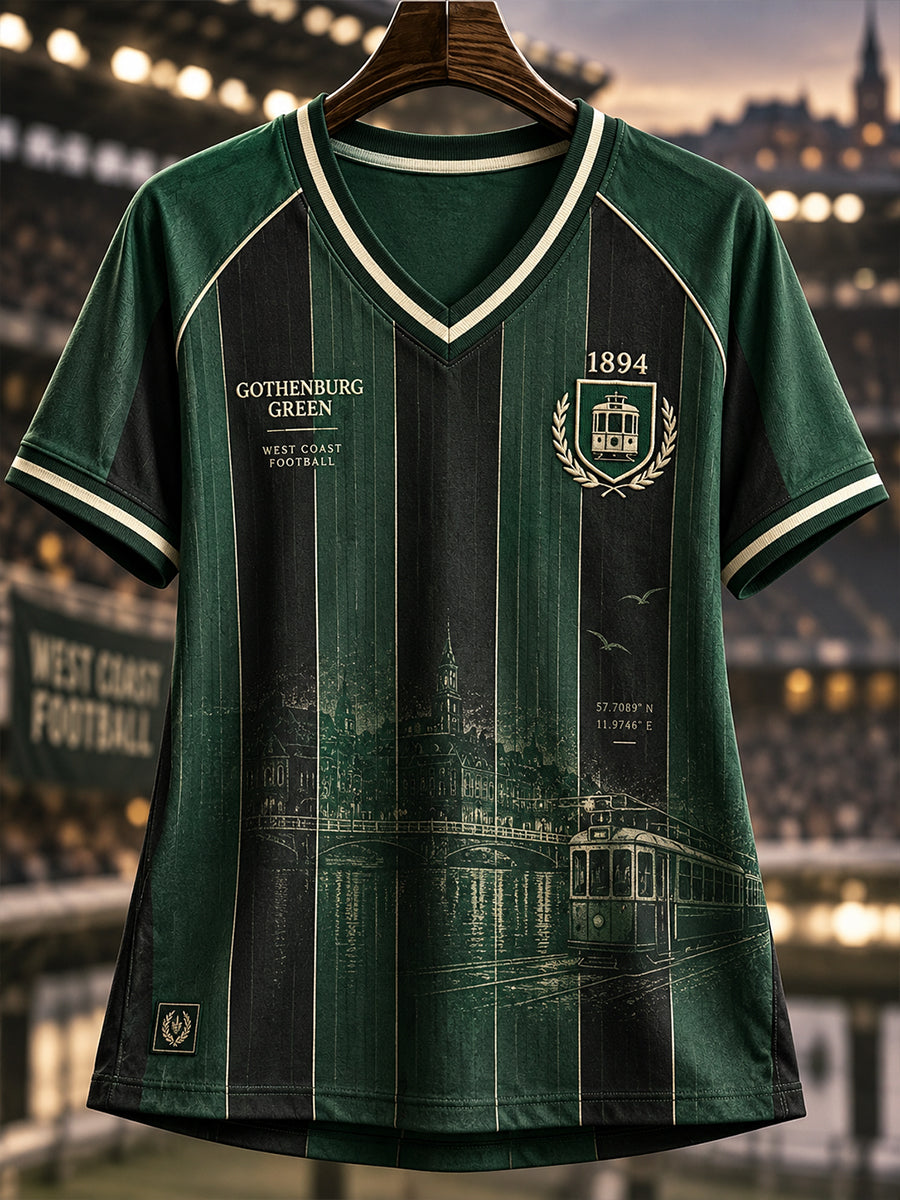 Damernas svenska fotboll Hammarby Fans älskare T-shirt med korta ärmarna