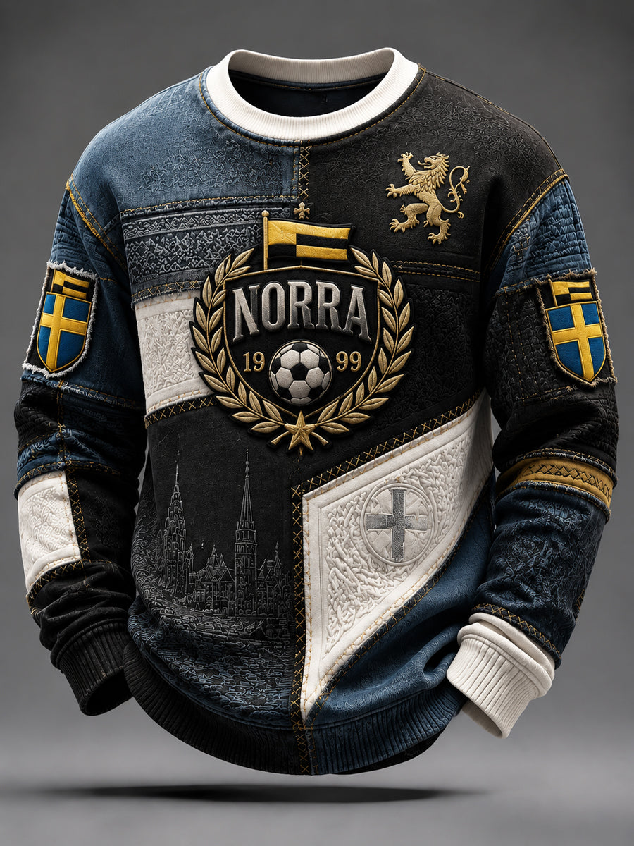 Herrarnas AIK-sweatshirt i svart och guld för supportrar