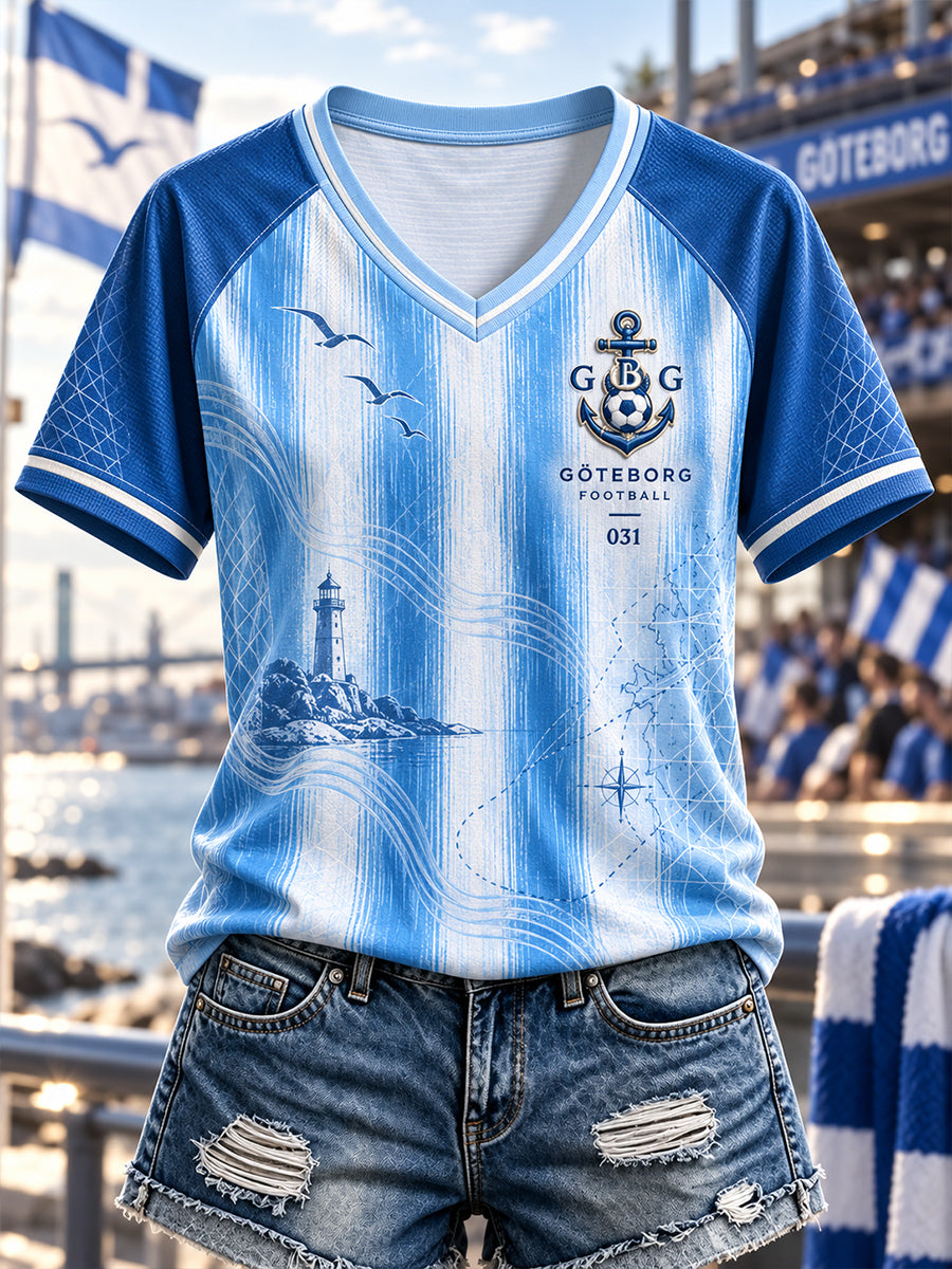 Damens Svenska Fotboll IFK Göteborg Fans Älskling Kortärmad T-shirt