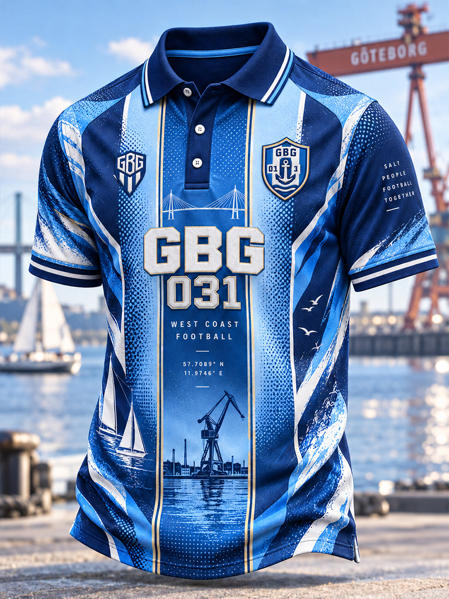 Herrarnas svenska fotboll IFK Göteborgs fans kärlek kortärmad tröja
