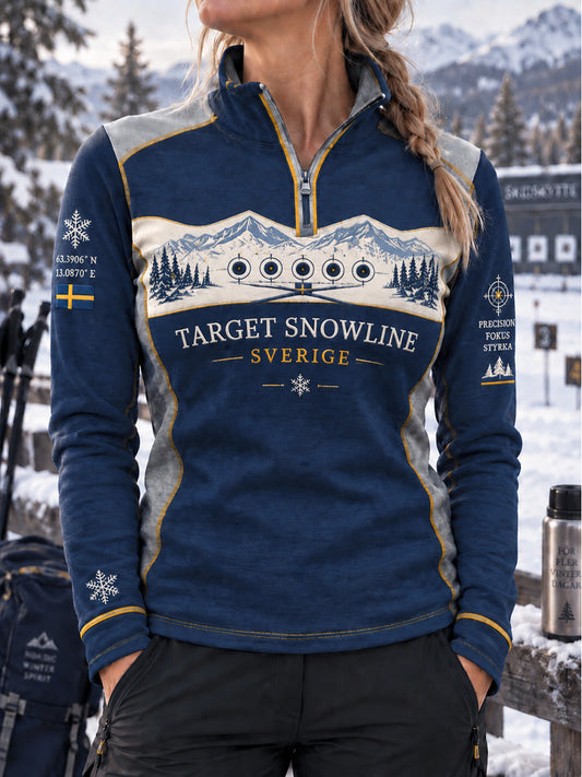 Kvinnlig Blågult Nordic Sport Luxe Topp