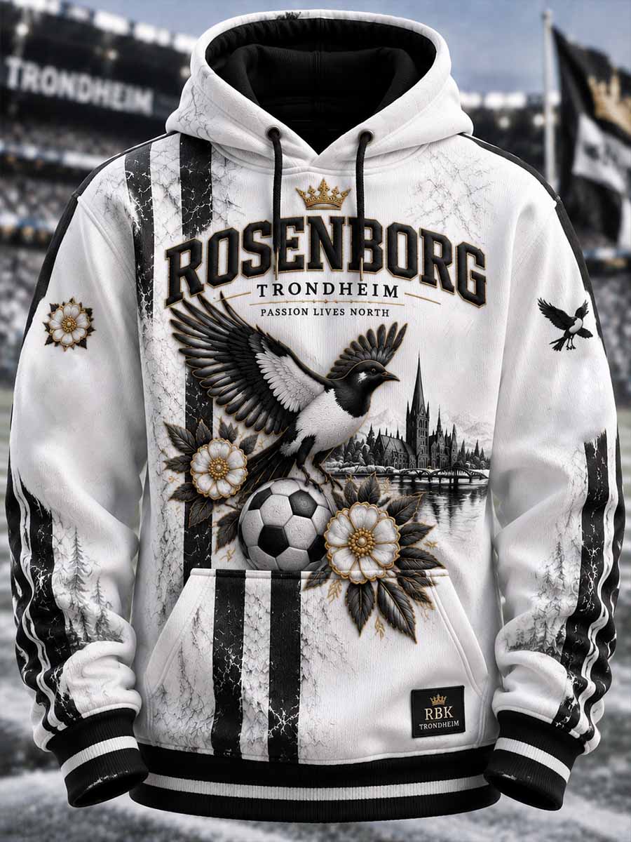 Herrers Trondheim Fotballag Mønstertrykk Svettegenser