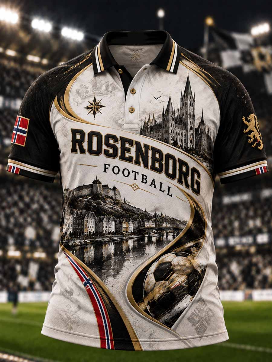 Retro RBK-fotballagspolo for menn med trykk