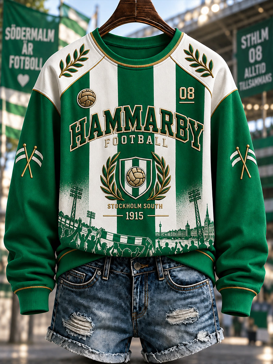 Damtröja i svensk fotboll – Hammarby-fans favorit, rundhalsad långärmad t-shirt