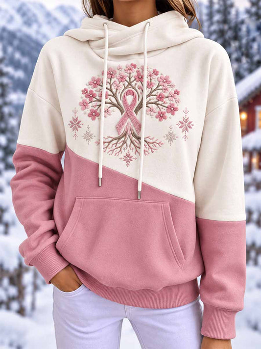 Kvinner brystkreft bevissthetsmønster trykt sweatshirt