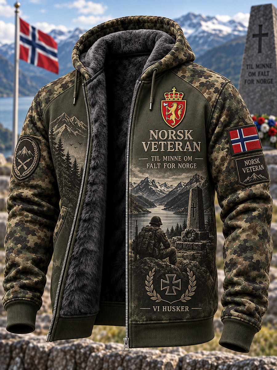 Herre-Norsk militær minnefinskjorte, uformell strandbluse med korte ermer