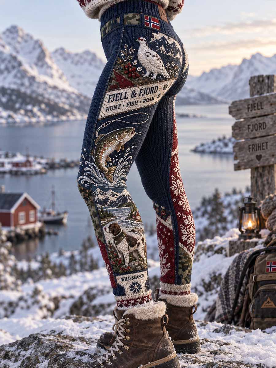 Kvinner jakt sesong Mønster trykt leggings