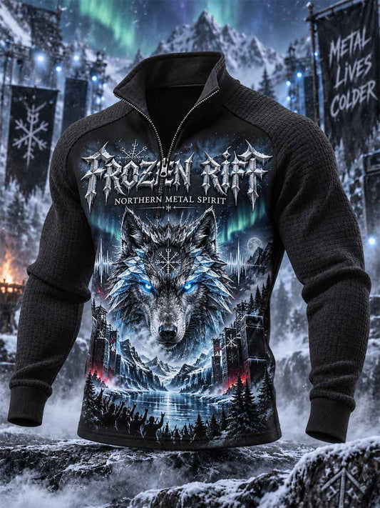 Herrens vintergenser med grafisk trykk av Polar Night Heavy Metal-musikk