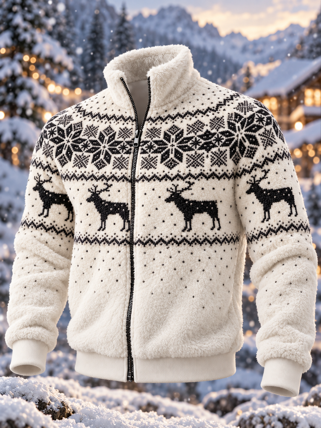 Herrens jul, norsk gensermønster Flannel jakke